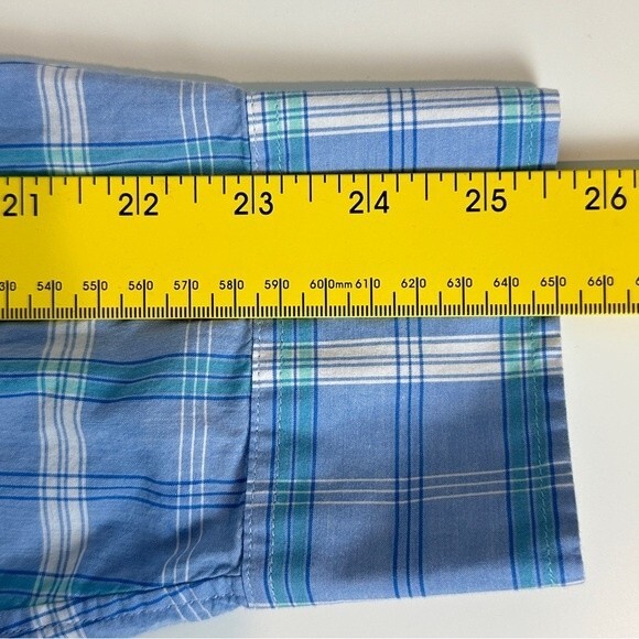 Bonobos Slim Fit Blue Plaid Cotton Stretch Everyday Button Up Shirt L - Picture 8 of 8